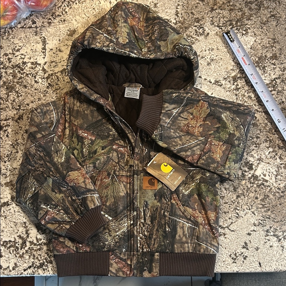 Carhartt Kids Brown Camo Puffer Jacket